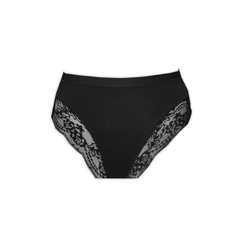 Evidence - Vendita all'ingrosso Intimo - Donna - Slip da donna con lati spessi e inserti in pizzo neri0