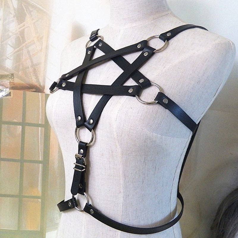 Black Lingerie Leather Harness Belts Sex Toy for wholesale on Faire5