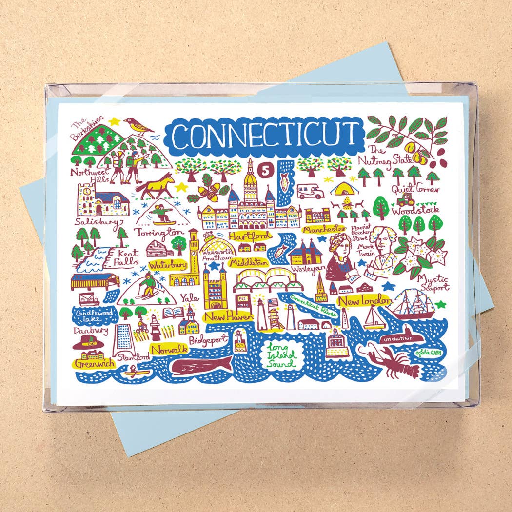 Allport Editions - Vendita all'ingrosso Set di cartoleria/cancelleria - Serie di Carte in Scatola Statescapes - scopri tutti i 29 Stati!6