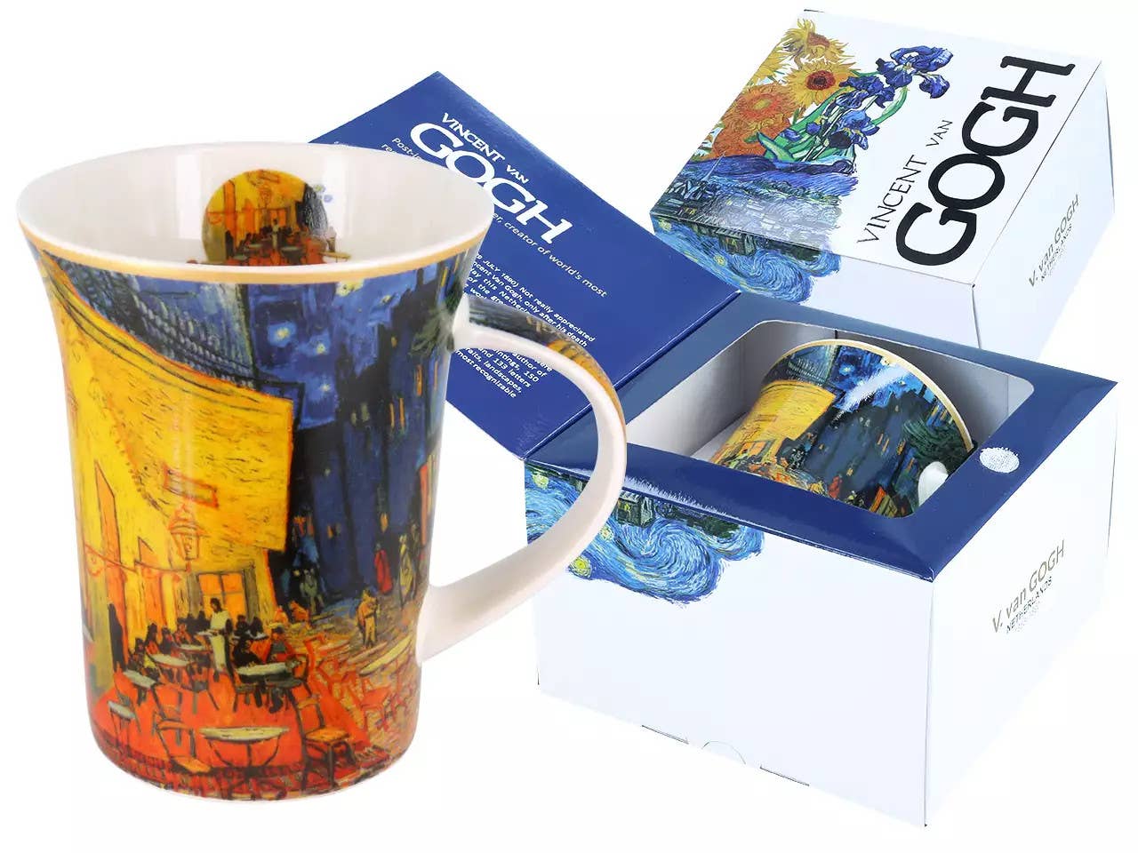 STP - Vente Tasse à café - Mug/coffret cadeau en porcelaine The Cafe Terrace at Night par Van Gogh