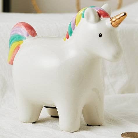 Creative Gifts International Inc. - Wholesale Money/Piggy Bank - Kids & Baby - Rainbow Unicorn Piggy Bank7