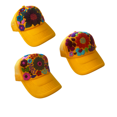 Lumily - Wholesale Trucker Hat - Women's - Tulum Hand Embroidered Trucker Flower Hat - Mexico10