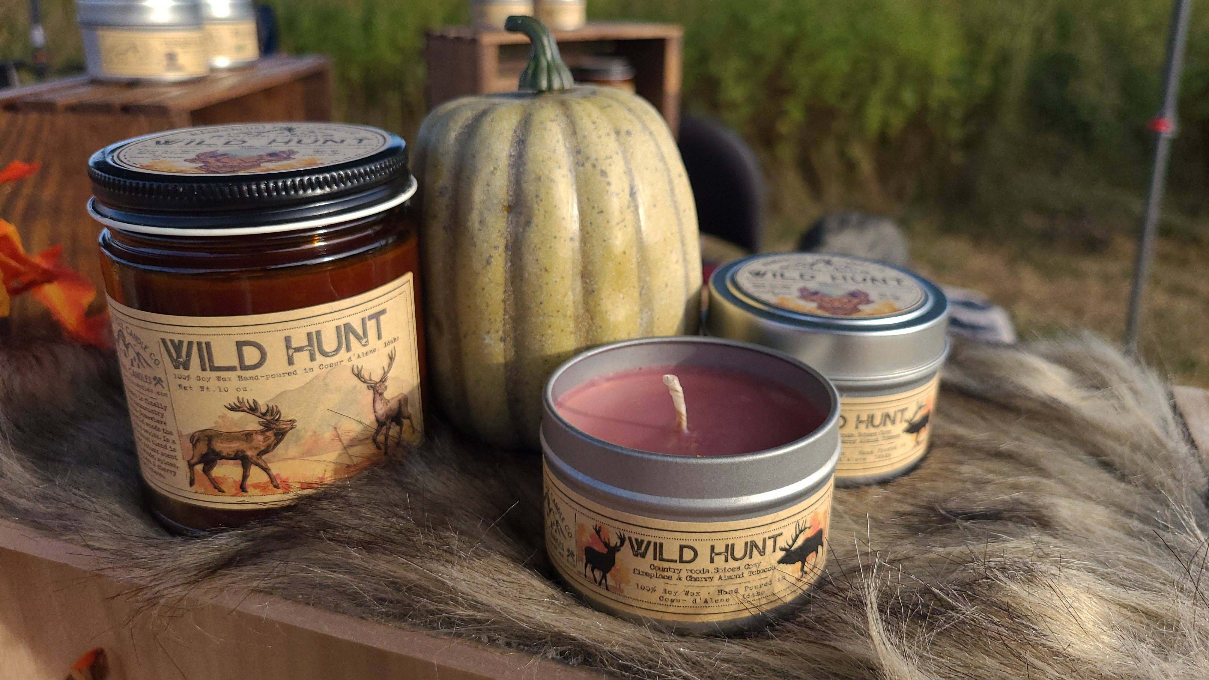 Wanderlust Folk – wholesale Jar/filled candle – Wild Hunt - USA MADE - Autumn Soy Wax Candles1