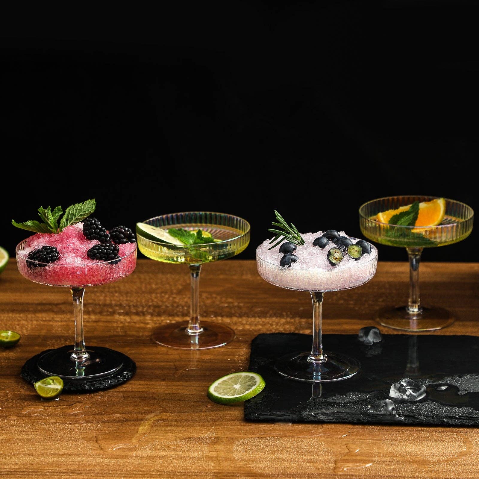 Everest Global - Wholesale Cocktail/Liquor Glass - Iridescent Coupe Glasses set of 2/46