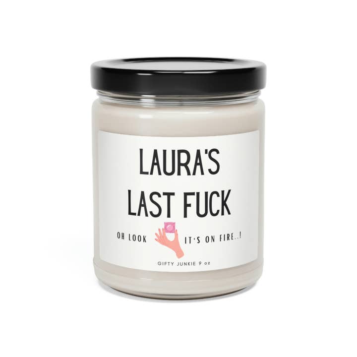 My Last Fuck Vela Funny 9oz, Velas engraçadas, Presente para Ela ( por atacado de GiftJunkie