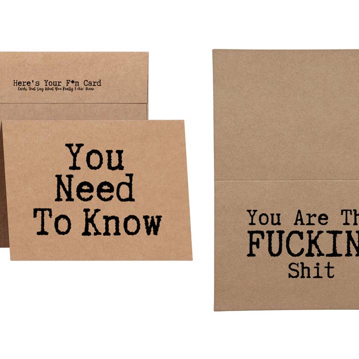 HeresYourF*nCard – wholesale Kärlekskort – Du är F* ckin Sh* t | Roliga svordomar gratulationskort