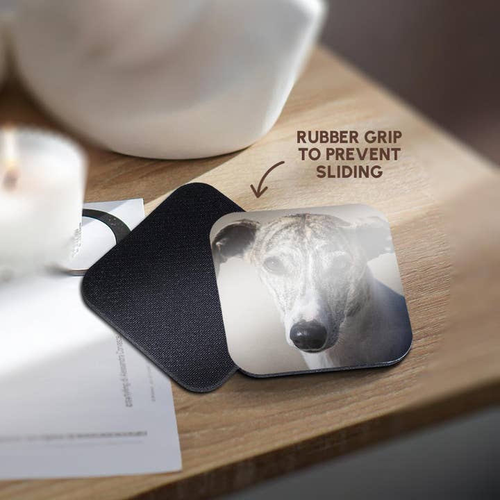 3dRose - Wholesale Coasters - 3dRose, Portrait of a Whippet, Coaster10