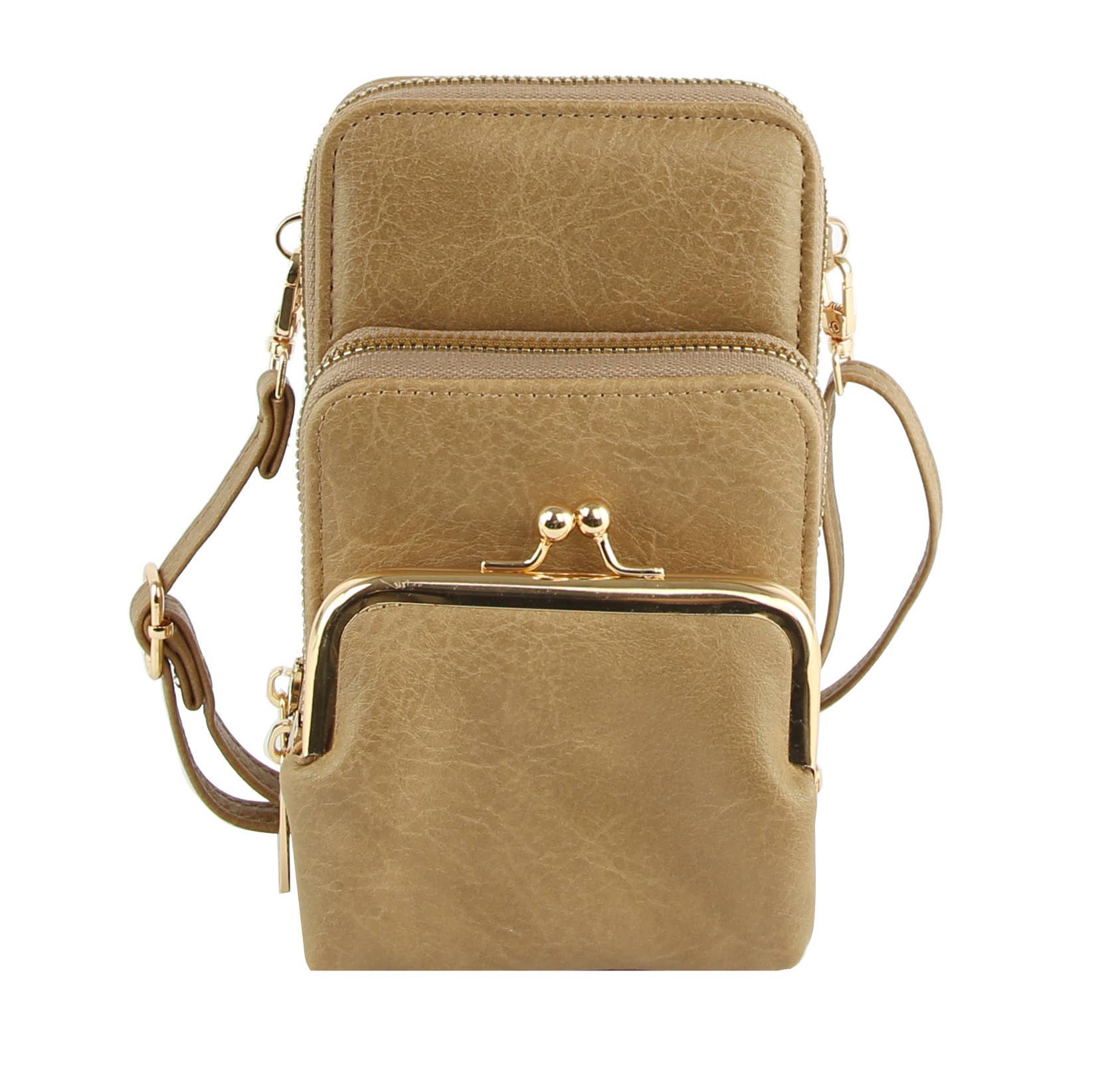 Handbag Factory Corp - Wholesale Crossbody Bag - Women's - Small Crossbody for Women Double Zip Adjustable Strap Over t15