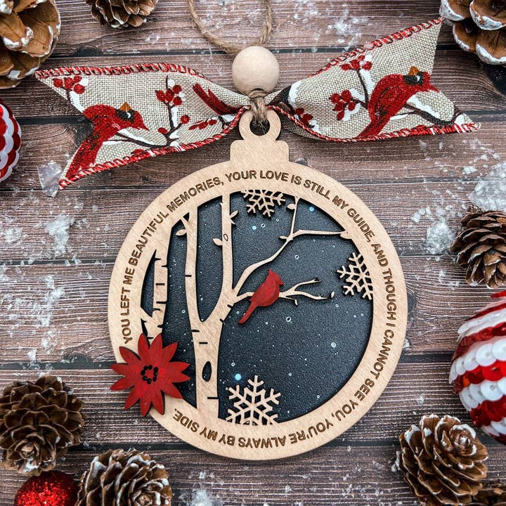 Kardinal Memorial prydnad för wholesale av Born 2 Blossom Designs