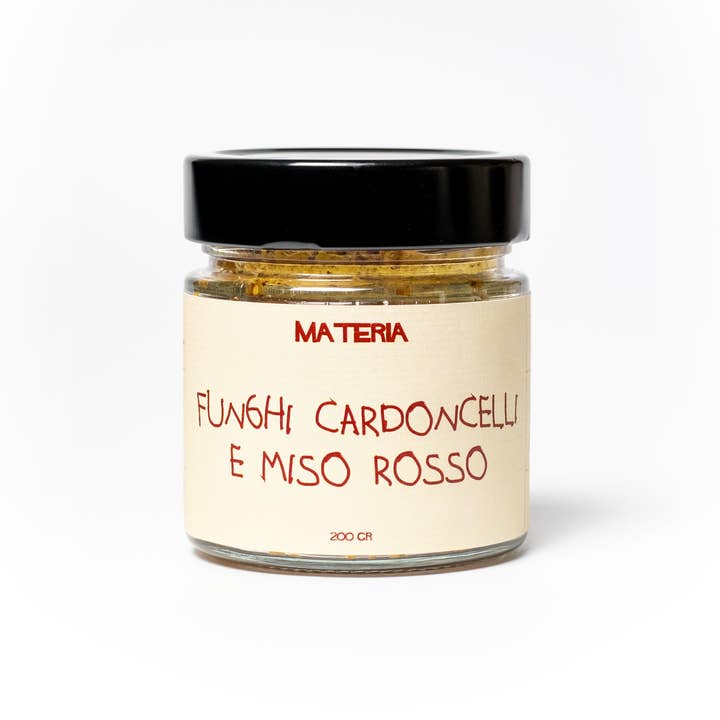 Patè di Funghi Cardoncelli e Miso Rosso per la vendita all'ingrosso da parte di Materia