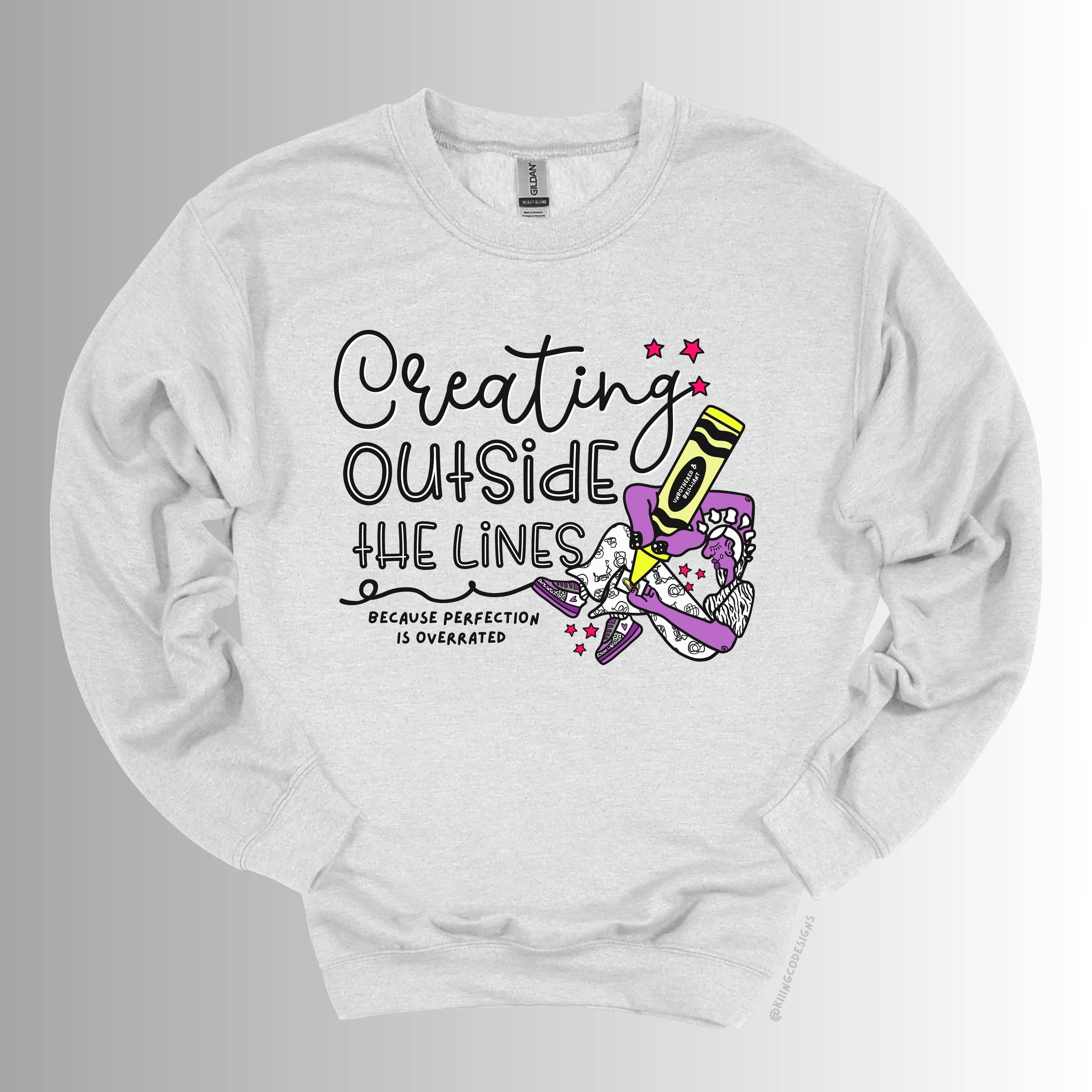 Kiiing & Co. Designs - Wholesale Graphic Sweatshirt - Unisex - Creating Outside The Lines Sweatshirt3