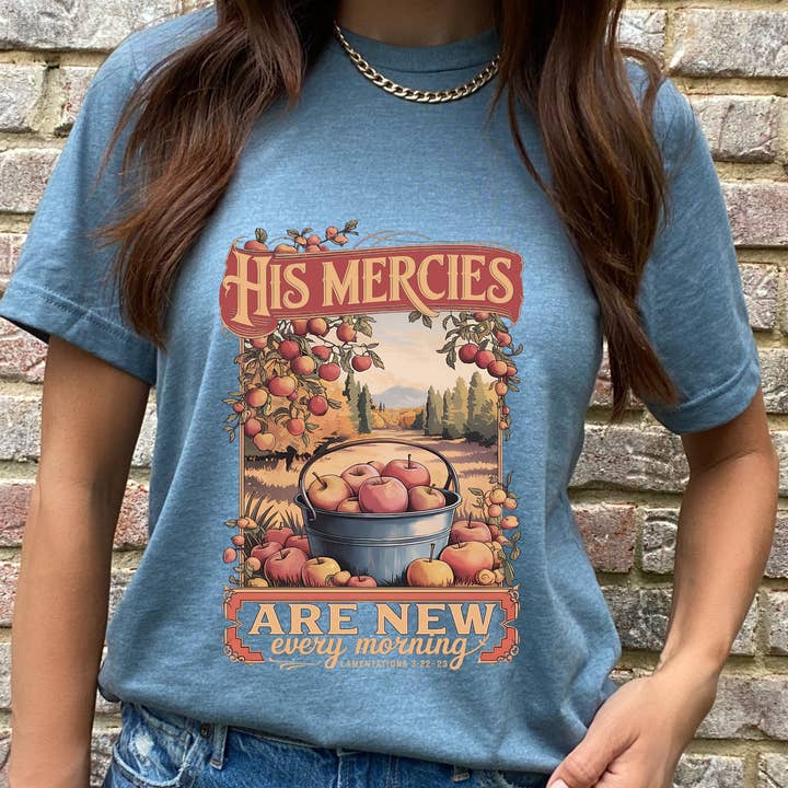 Dixie Grace Mercantile - Wholesale Screen Printed T-Shirt - Women's - His Mercies are New Graphic Tee1