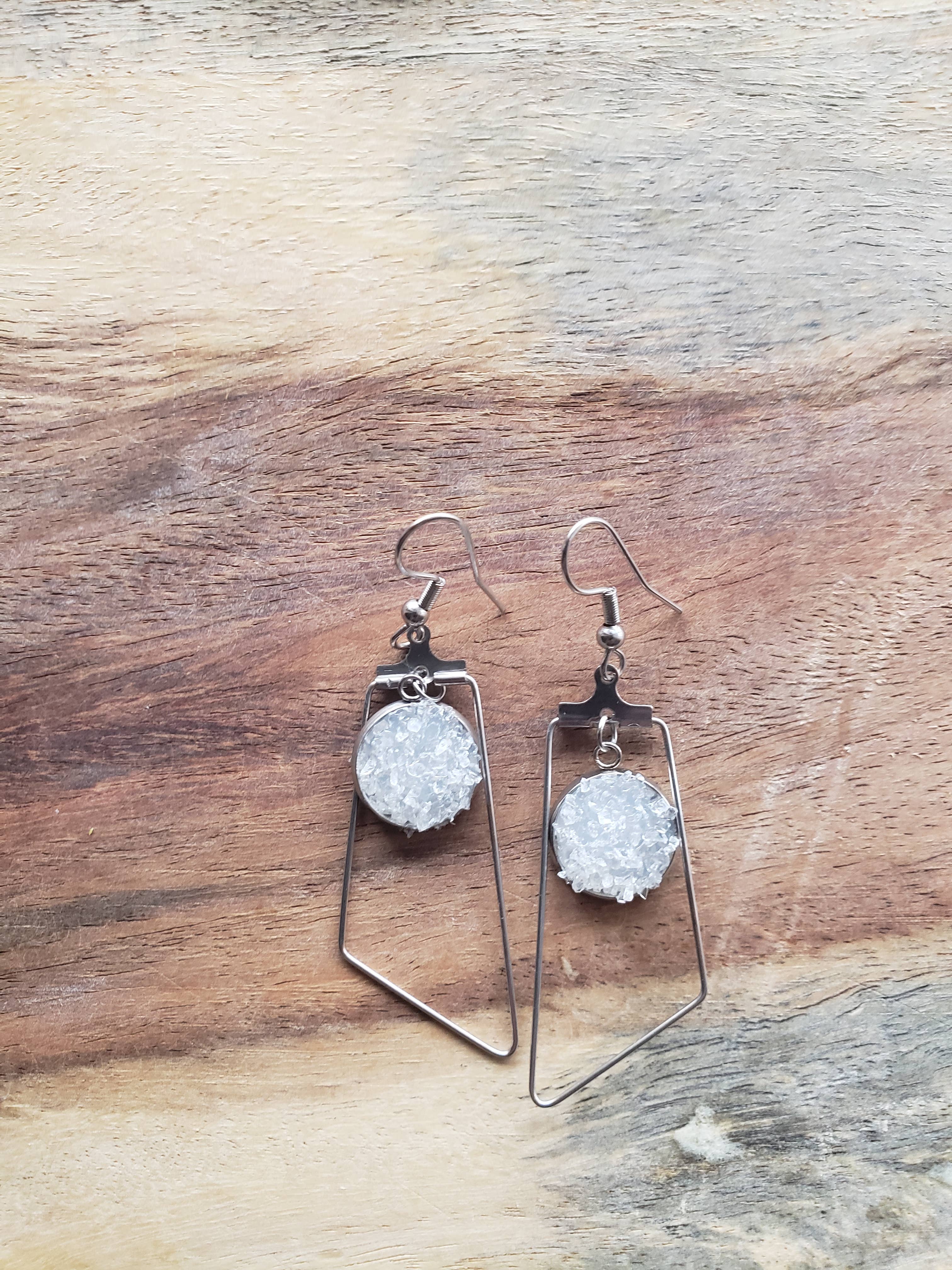 Moon studio jewelry - Wholesale Dangle Earrings - Dangle raw stone earrings9