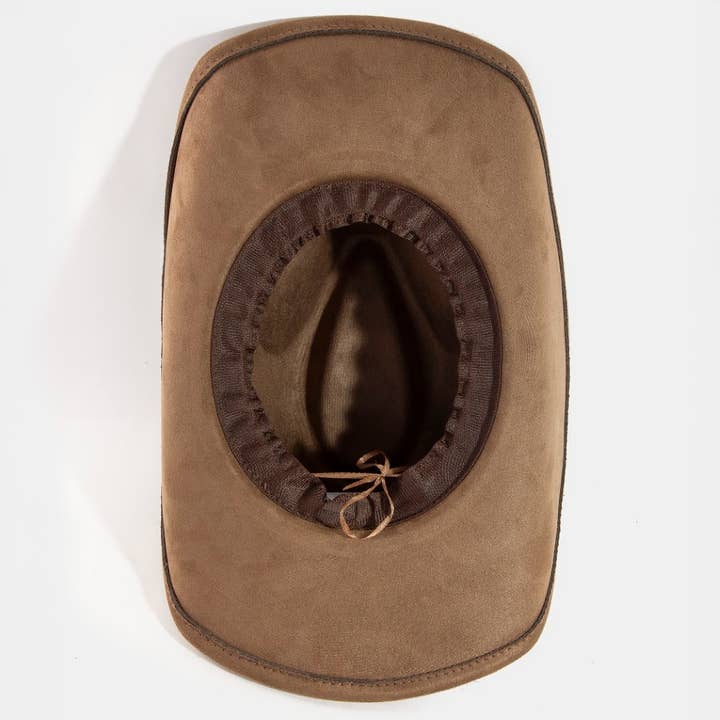 Collections by Fame Accessories - Wholesale Fedora - Women's - Western Ball Studded Trim Cowboy Hat2