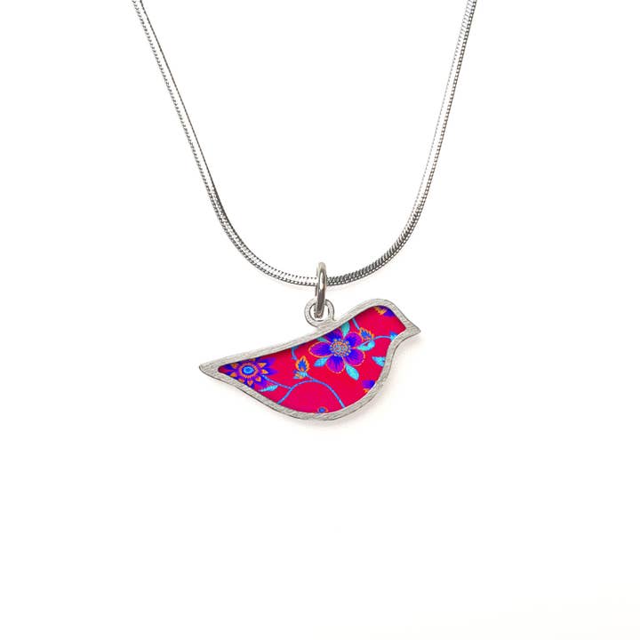 Noa Jewellery - Wholesale Pendant/Charm Necklace - Bird pendant with a decorated ceramic5