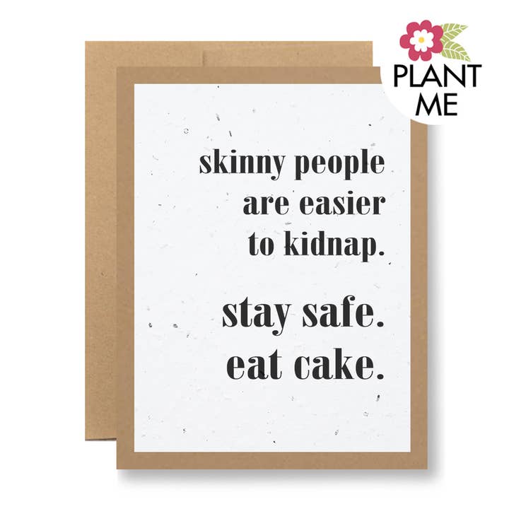 Plantable Seed Paper Greeting Card - Skinny people... for wholesale by Seedy Cards