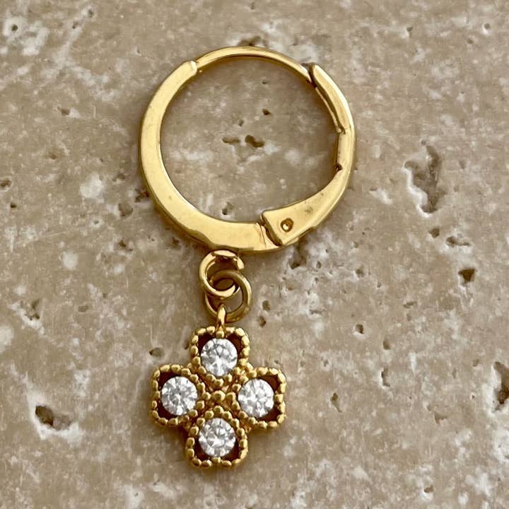 Pop Trefle creolörhänge med klöver för wholesale av My Little Bijou