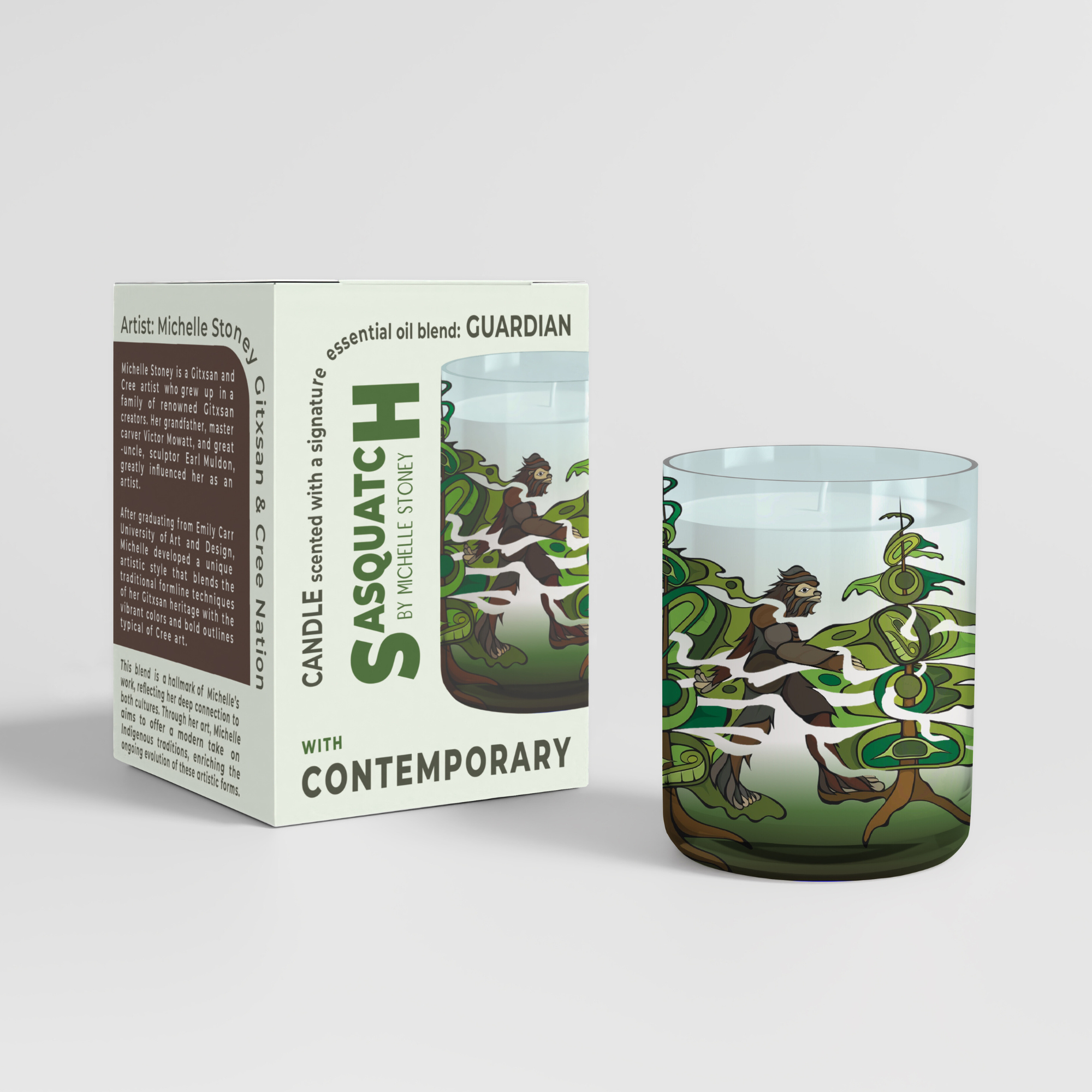 Made By Humans Designs - Wholesale Jar/Filled Candle - Scented Candle with 'Sasquatch' by Michelle Stoney1