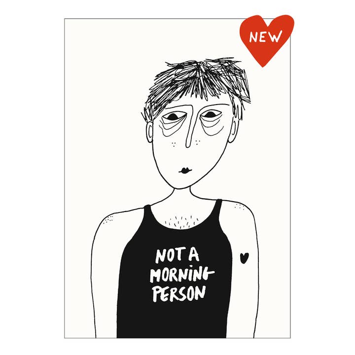 postcard not a morning person for wholesale by helen b