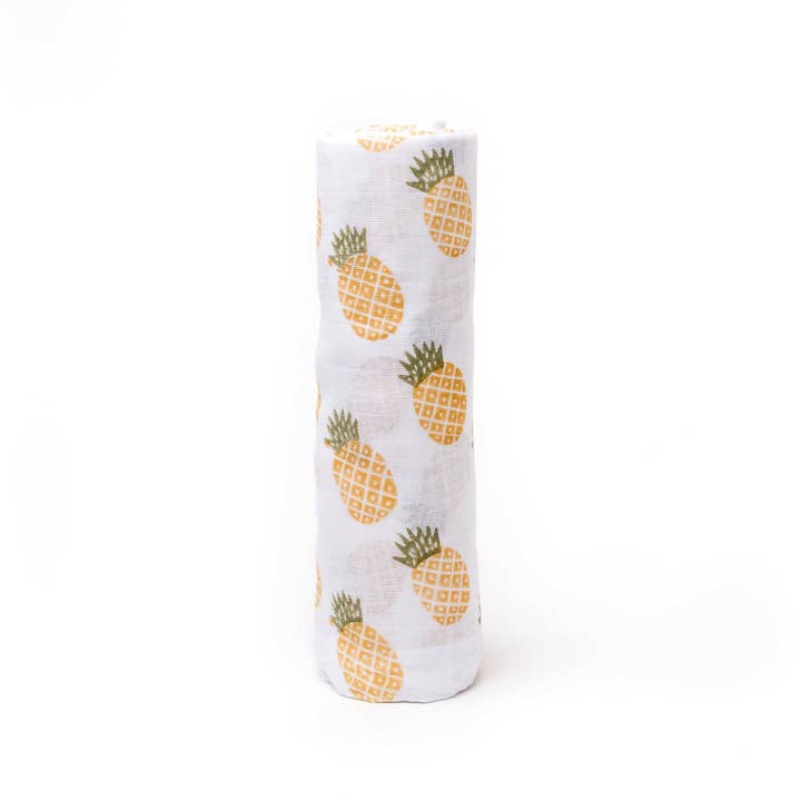 Ananas - Coperta in mussola di cotone biologico, tinta naturale per la vendita all'ingrosso da parte di Srushti: Organic & Natural Dyes