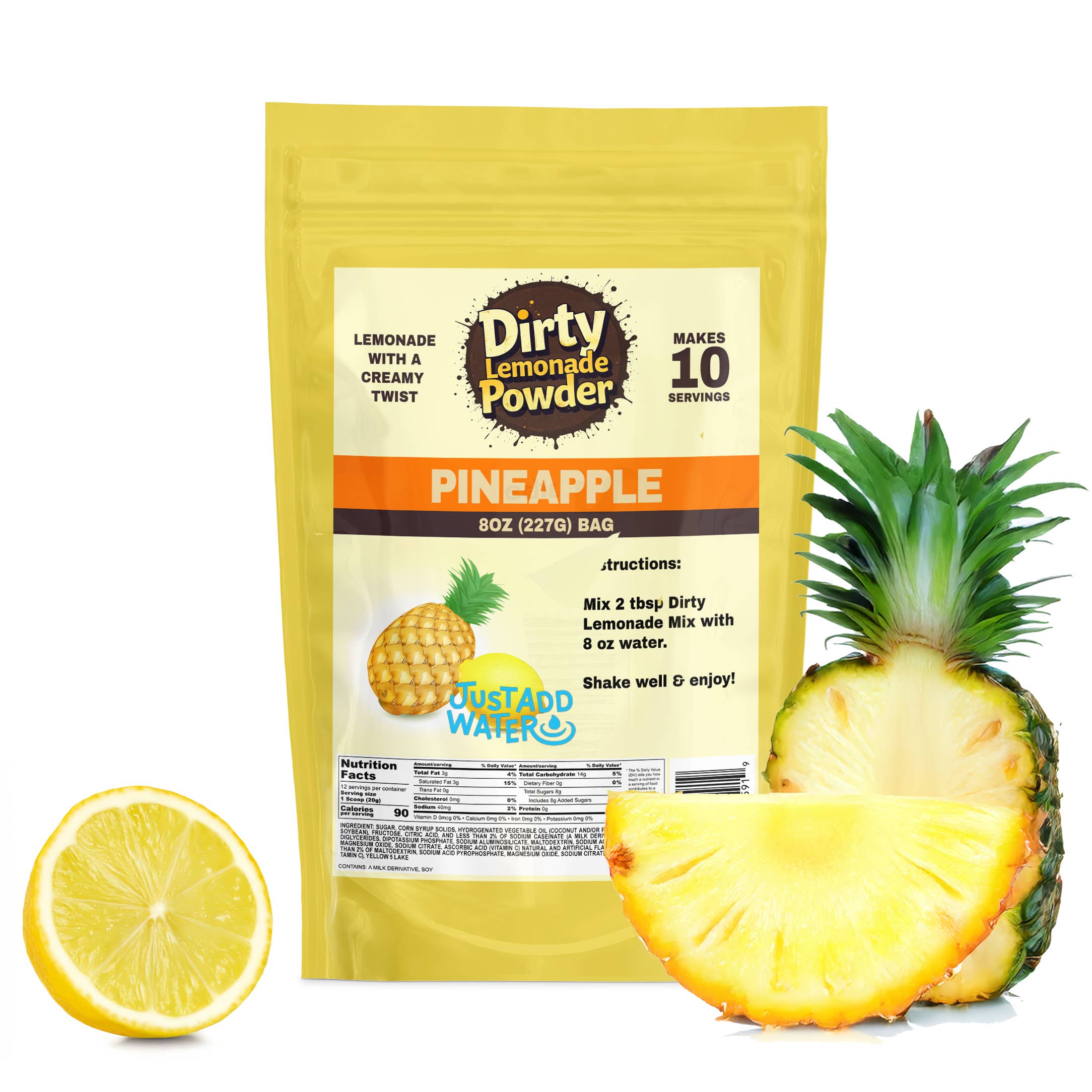 Dirty Soda Powder – Engroshandel Drinkmix – Ananas Dirty Lemonade Pulver - Tilsæt blot vand0