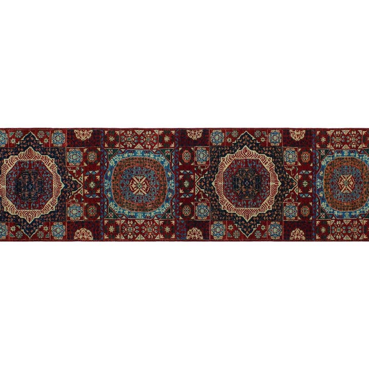 Noori Rug - Wholesale Area Rug - Aria Freda Red/Blue Runner, 2'8" x 14'11"