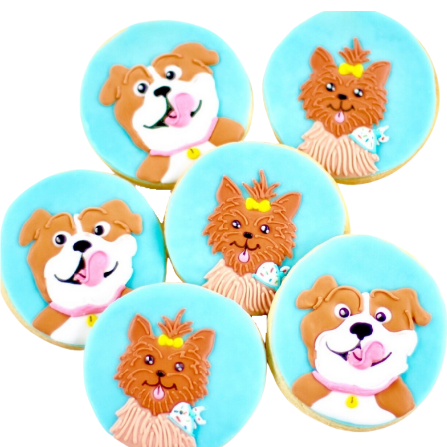 Sweet Sanctions LLC - Wholesale Cookie - Dog Faces Cookies2