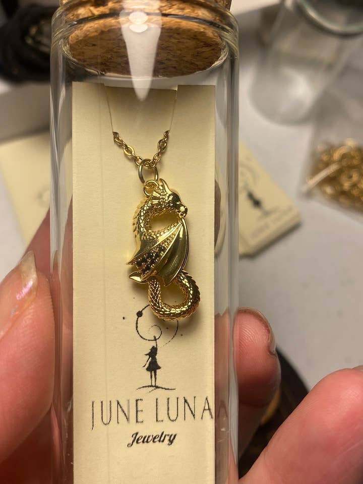 Gold Dragon Charm for wholesale by June Luna Jewelry