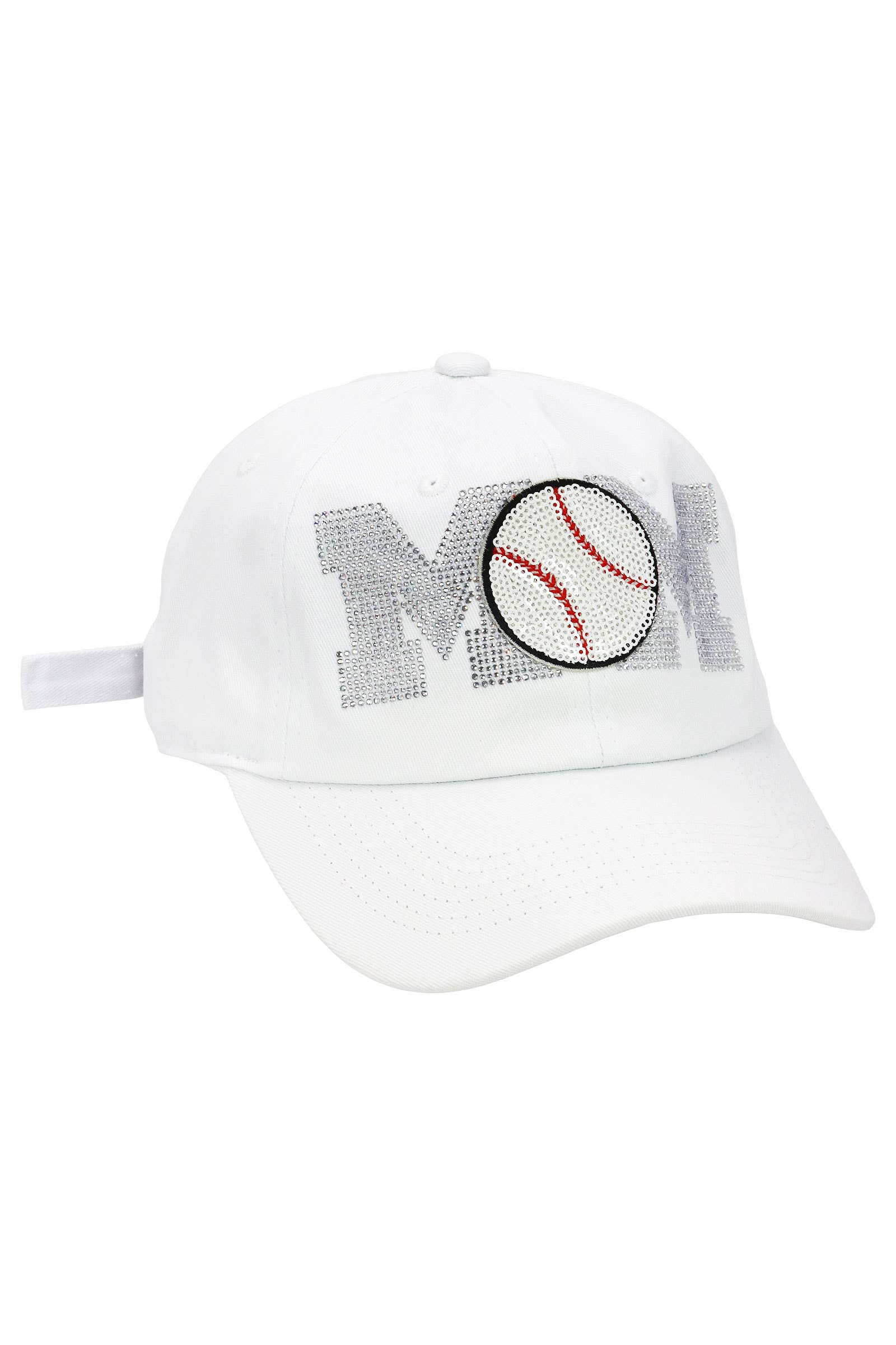 Cap Zone - Wholesale Baseball Cap - Women's - Baseball Mom Bling Rhinestone Cotton Polo Cap24