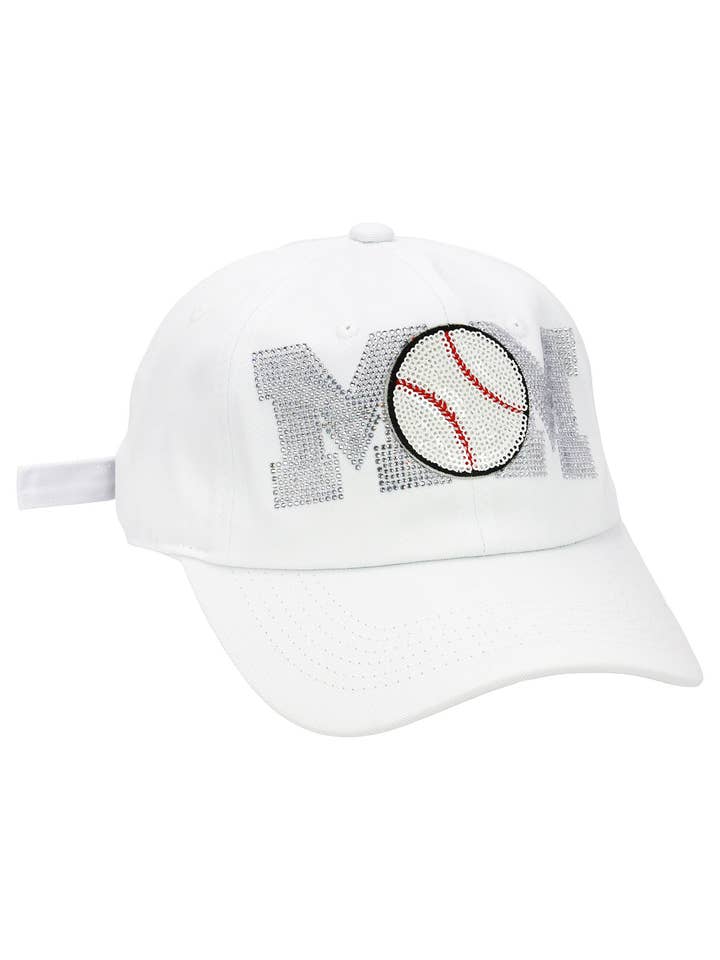 Baseball Mom Bling Rhinestone Cotton Polo Cap for wholesale by Cap Zone