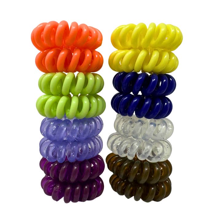 Lazos de Pelo en Espiral Variados – 16 Uds. de Elásticos en Espiral Coloridos para venta al por mayor de Rucci Professional