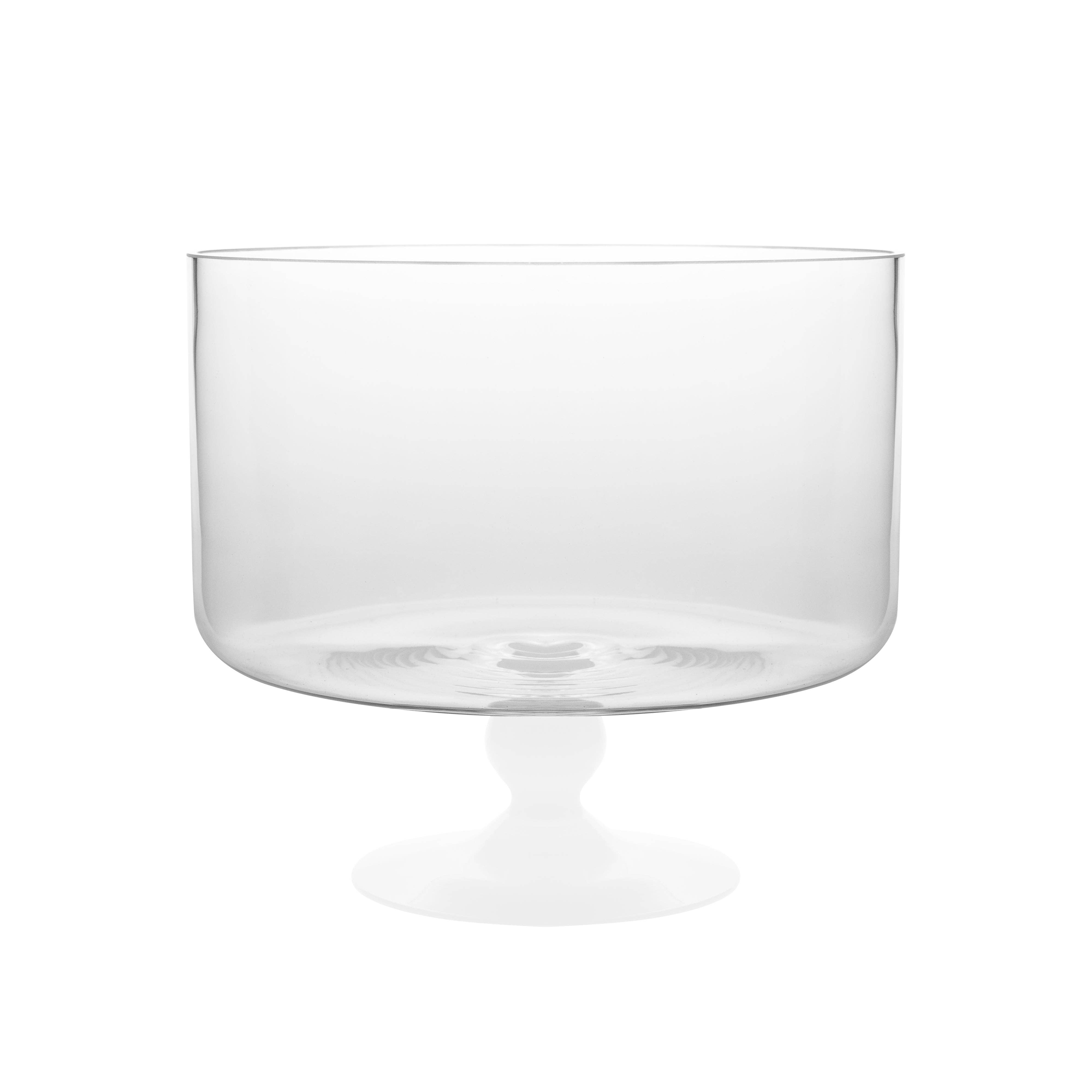 Barski - Wholesale Bowl - Opal Trifle Bowl with White Foot, 9.2"D, 170 oz.5