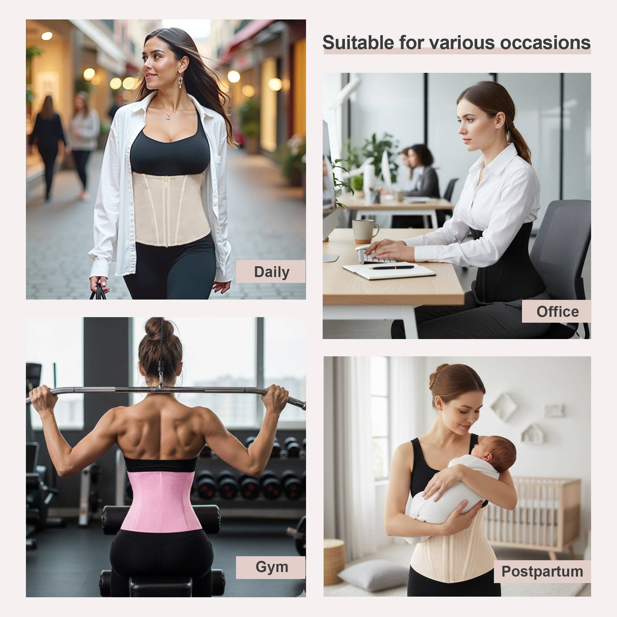 SHAPERX - Wholesale Corset - Women's - SHAPERX 15 Steel Bones Waist Trainer for Workout & Hourglass Shaping11