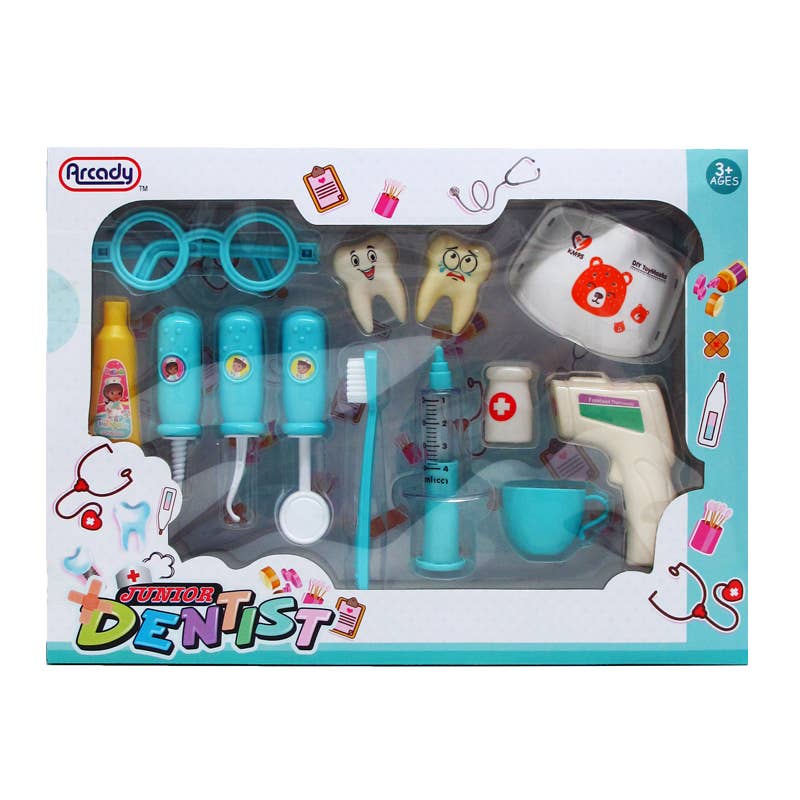 Deluxe Import Trading - Wholesale Toy Set - Kids - 13 pc Dentist Play Set in Window Box0