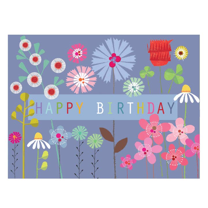 TW515 Mini Floral Happy Birthday Card for wholesale by Kali Stileman Publishing