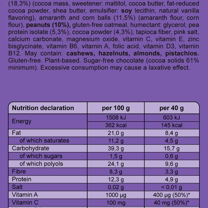 FIZI - Wholesale Snack Bar - MOOD BOOSTER “CHOCO CRUNCH” 12 X 40G3