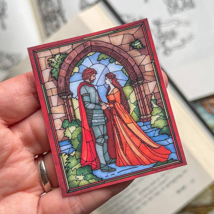 Livre de Stickers Kindle Romantique Médiéval pour Amoureux des Livres pour la vente par Well Read Babes