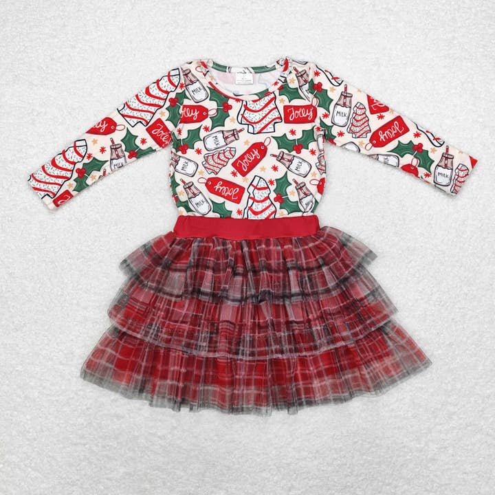Aier Wholesale - Wholesale Top & Skirt Set - Kids - Baby Girls Christmas Cake Top Ruffle Skirt Clothes Sets