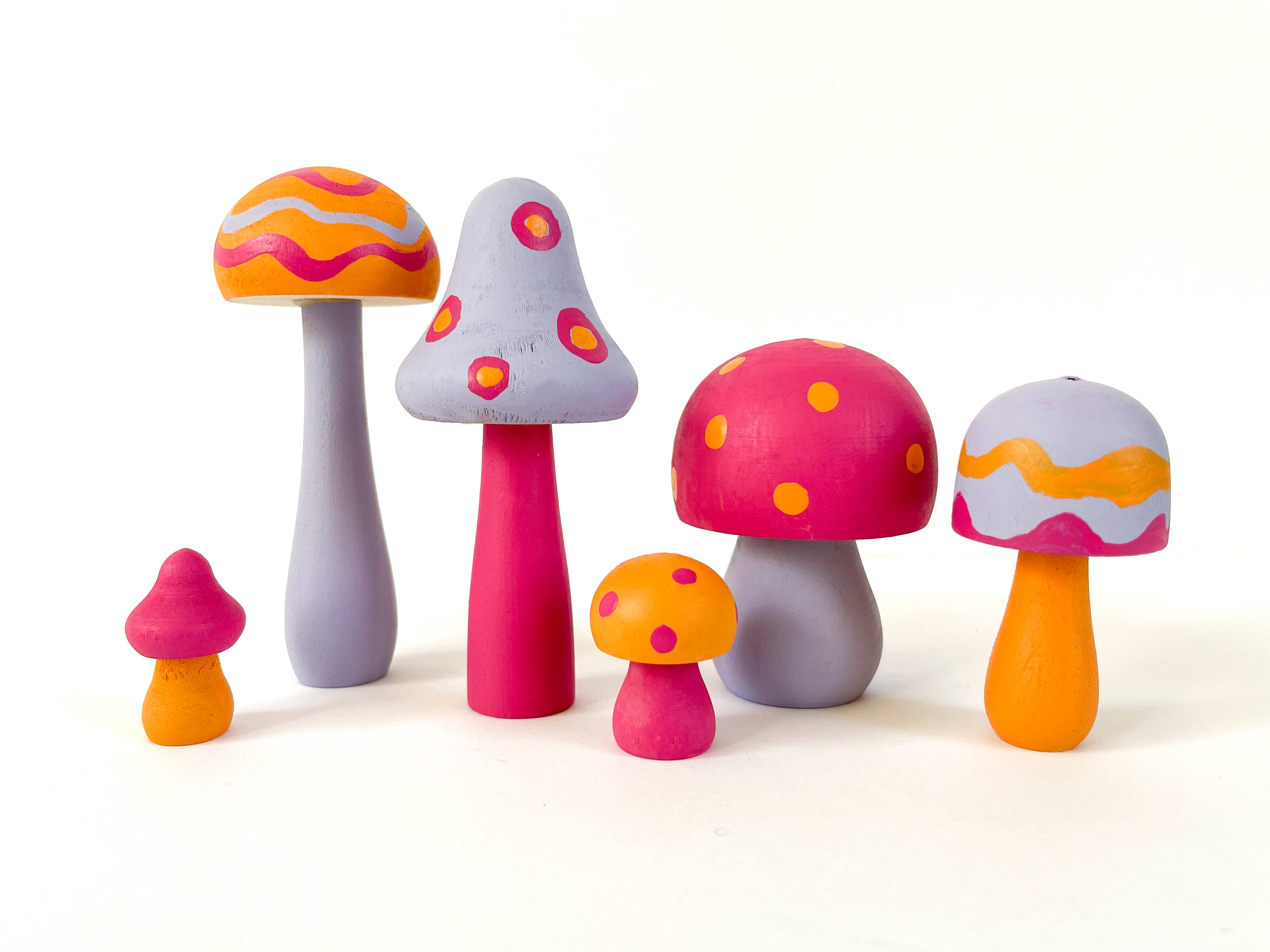 Bramble Workshop - Wholesale DIY Craft Kit - DIY Painted Mushroom Kit- bright2