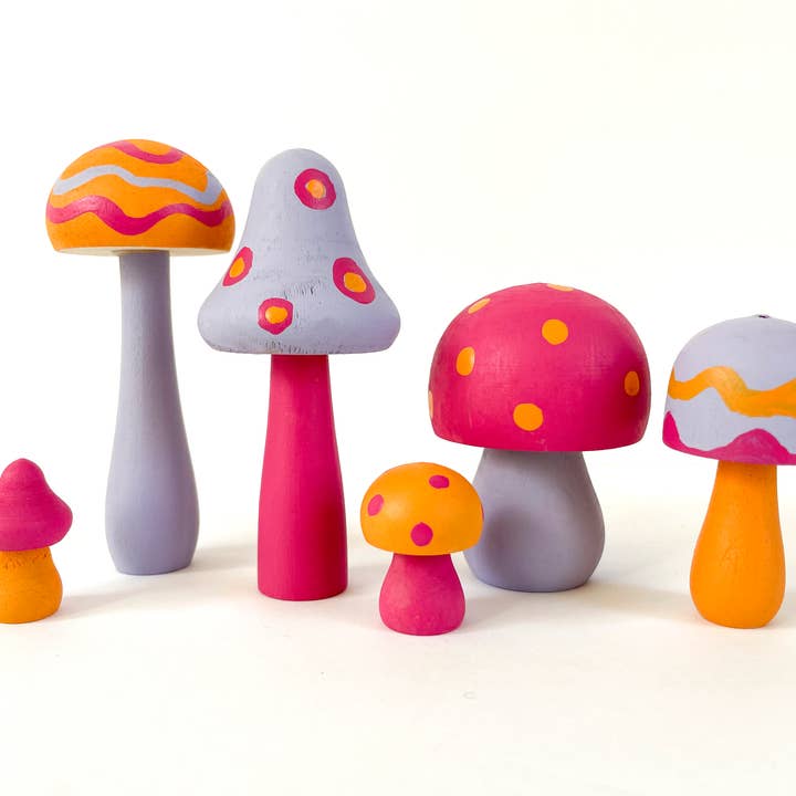 Bramble Workshop - Wholesale DIY Craft Kit - DIY Painted Mushroom Kit- bright2