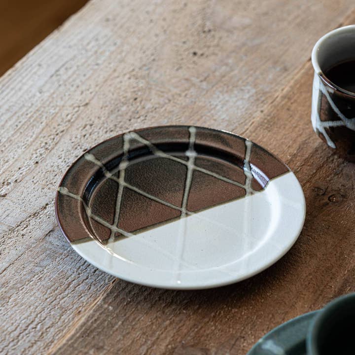 Yamani - Wholesale Salad Plate - Memory of Glaze 16.5cm Rim Plate - White