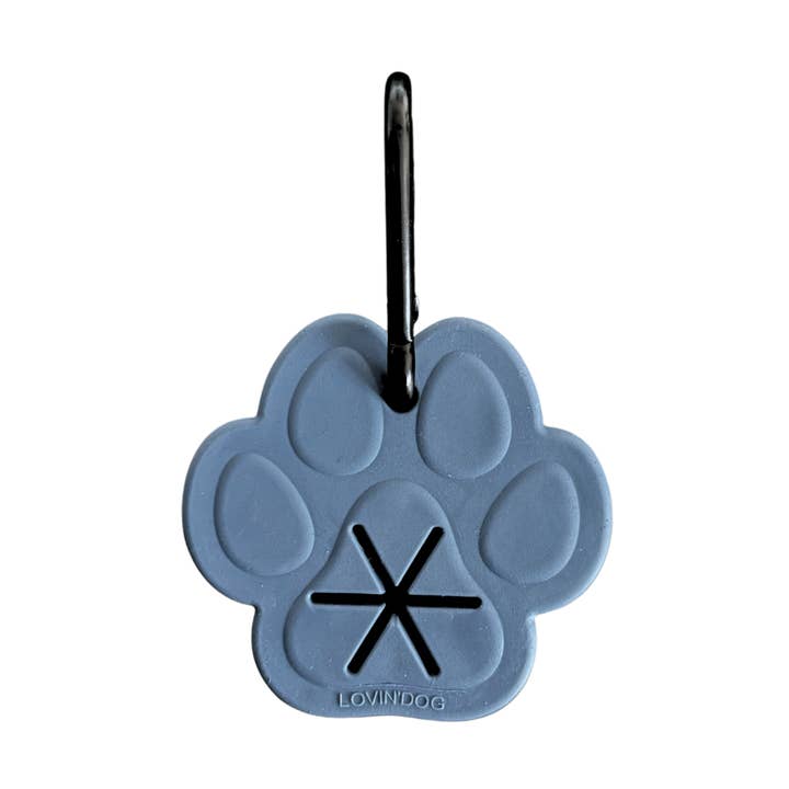 LOVIN'DOG - Vente Distributeur de sacs à déjections canines - Porte-sacs à déjections canines en forme de patte, couleur bleu poudre0