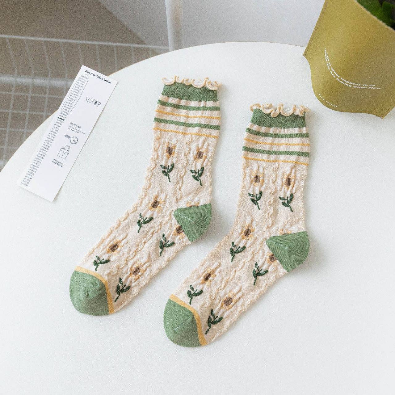 Funkyrel® Atzbranding Limited - Vente Chaussettes – femme - Rufia - Chaussettes mi-mollet femme série verte2