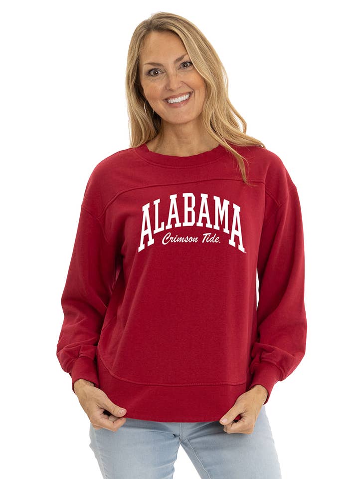 Alabama Crimson Tide Yvette Crewneck Sweatshirt for wholesale by Flying Colors Apparel