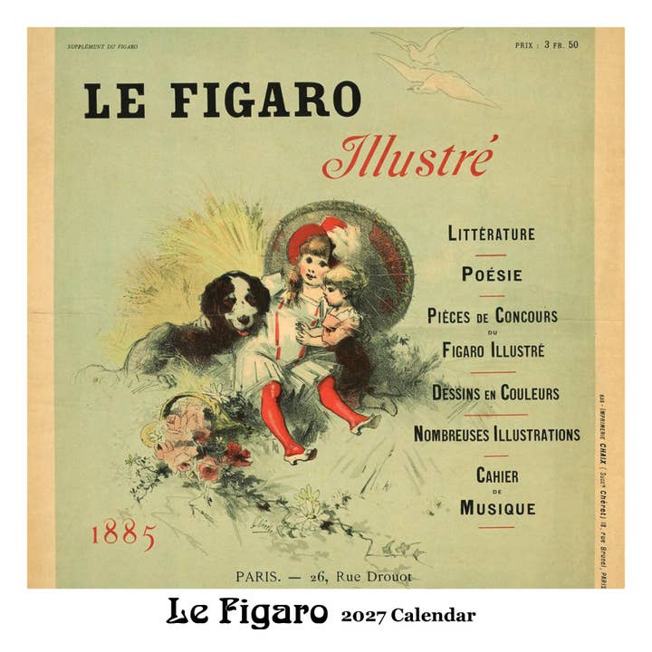 Figaro Posters väggkalender 2027 för wholesale av The Retrospect Group Collection