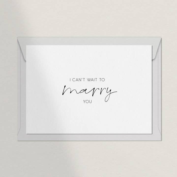 Debblschebbl Design Studio - Wholesale Postcard - I Can't Wait to Marry You Postcard0