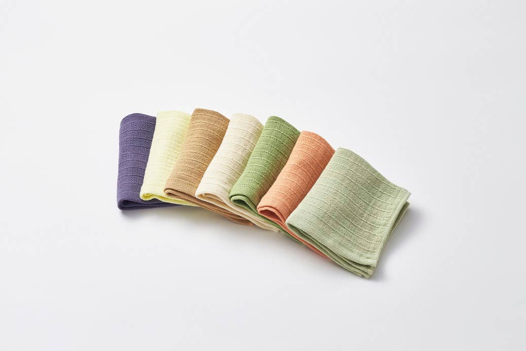 FUKUROYA TOWEL - Vendita all'ingrosso Strofinaccio da cucina - SHIZUKU Set da 7 asciugamani in garza tinta con coloranti vegetali assortiti9