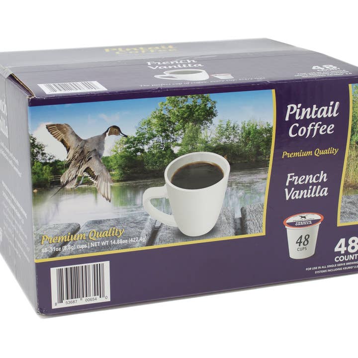 48 Count French Vanilla Single Serve Cups for wholesale by Pintail Coffee