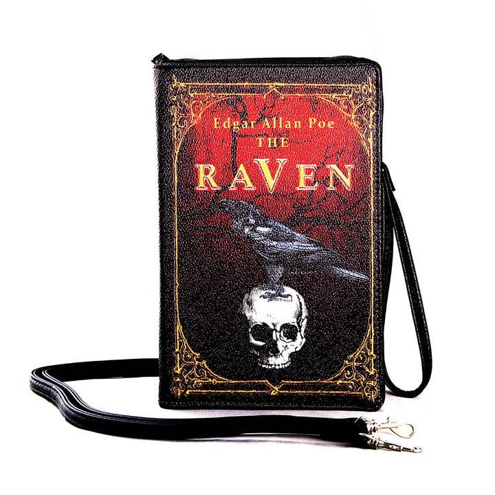 The Raven Vintage Book Clutch Bag in Vinyl for wholesale by COMECO INC