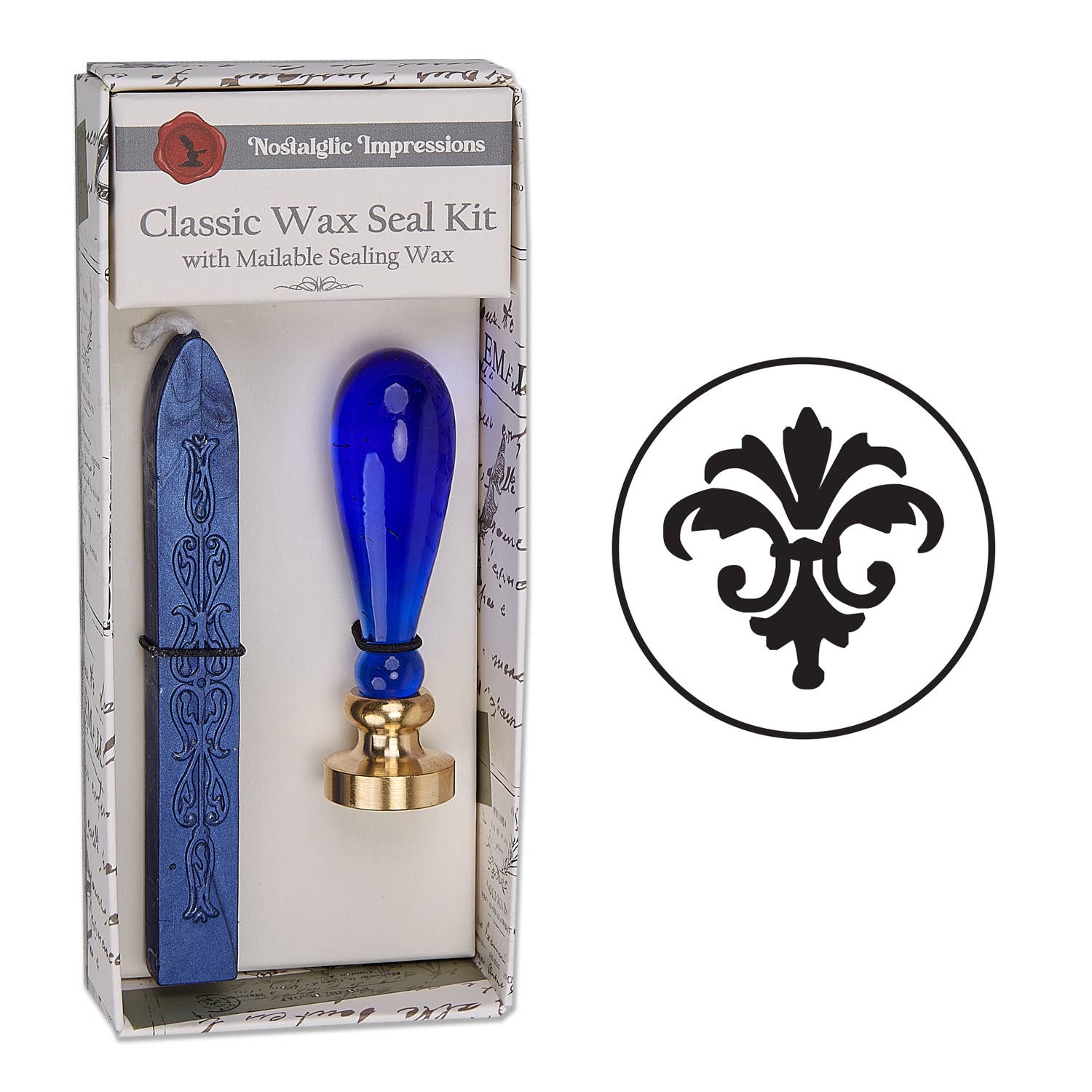 Freund Mayer & Co. - Wholesale Sealing Wax - Murano Glass handle Wax Seal Kits-12 popular symbols4